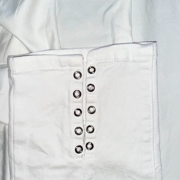 Suzanne Betro*Accented Ankle White Denim Jeans - Picture 3 of 10